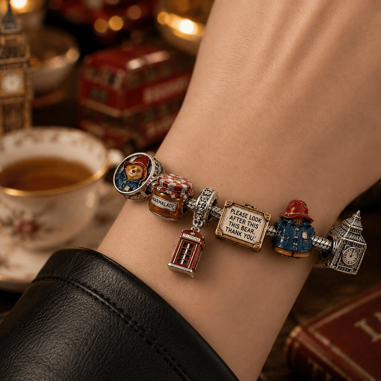 PDTB Sliver Charm Bracelet Set PTT