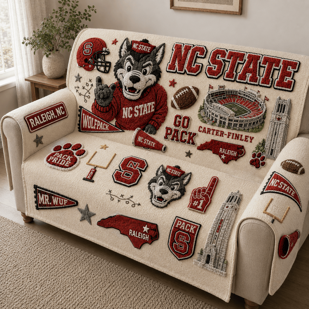NCSW Tufted Sofa Cover & Pillow Set HTTT